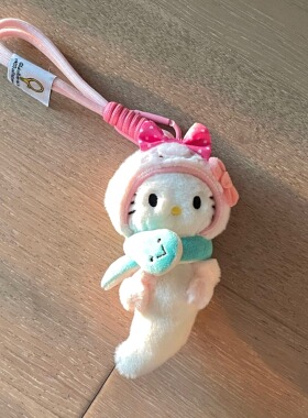 好喜欢这个粉色kitty包包挂件