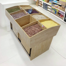 Supermarket Five Cereals Grocery Display Cabinet Small Food Dried Fruits Show Shelf For Snack Food Bulk Cupboards Rice Bucket Shelves