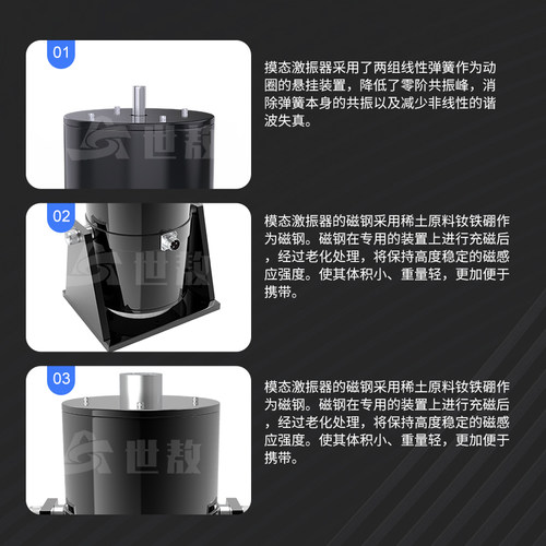 世敖SA-JZ模态激振器强力电动式振动台传感器疲劳试验加速度校准 - 图2