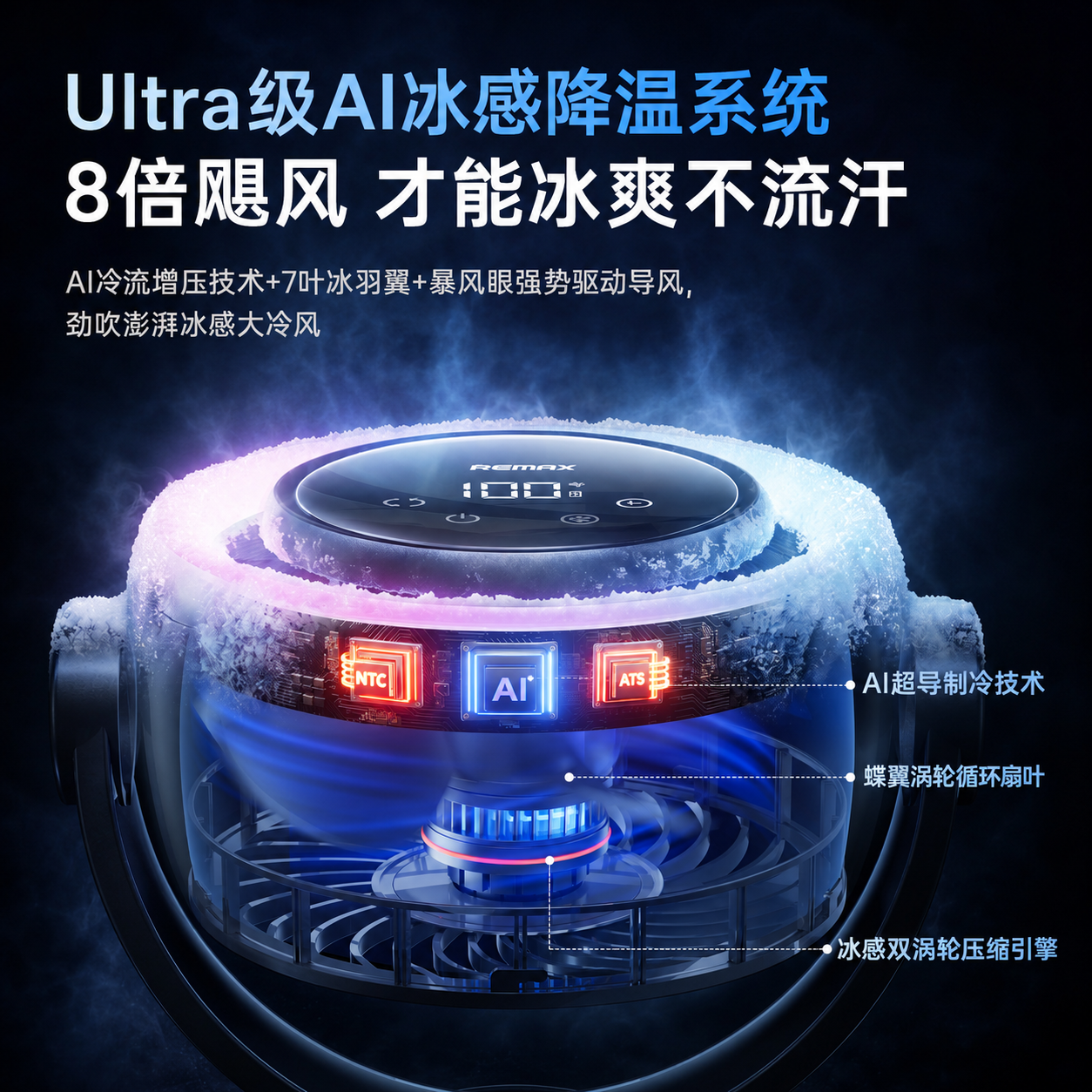 睿量自动摇头USB桌面小风扇迷你便携可充电夹式婴儿车宝宝专用静音办公室学生宿舍教室户外露营床头超长续航