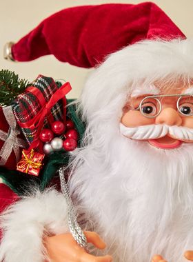 Christmas decoration ornament gift圣诞花娃娃30/45/60橱窗摆件