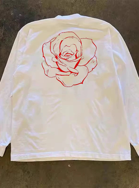 海外订单尾货~撤回外贸初秋重磅纯棉百搭长袖T恤男女情侣宽松上衣