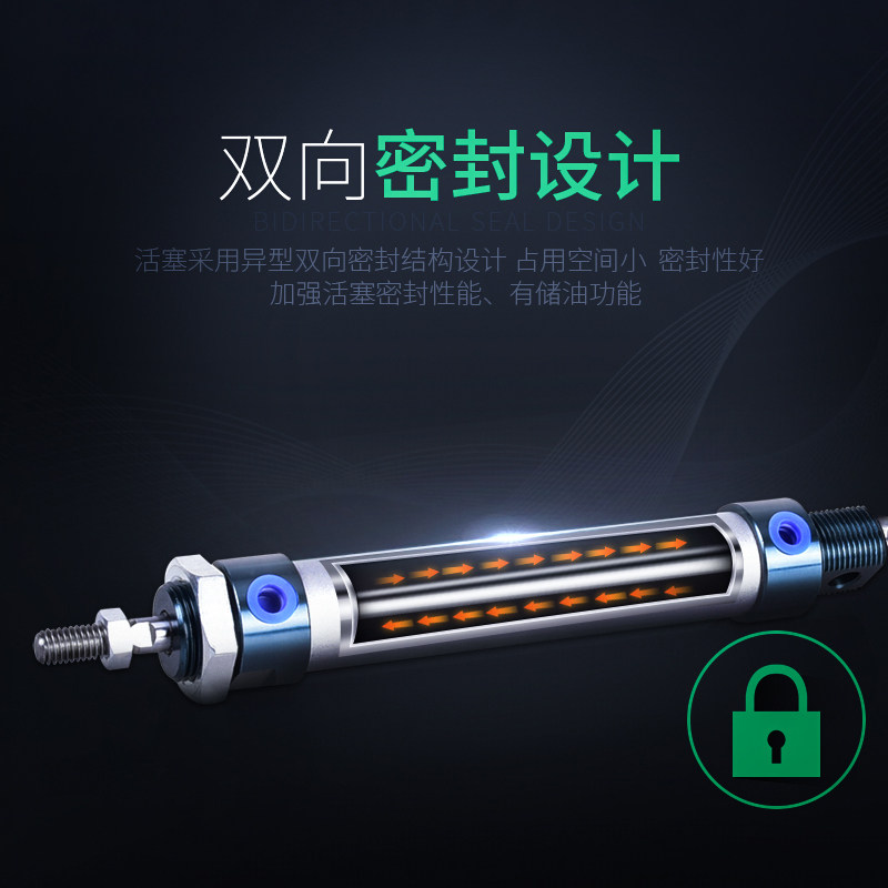 MALJ迷你气缸行程可调 16/20/25/32/40X25*50X75X100X150-50 小型,淘宝优惠券,粉丝福利购,淘宝优惠卷