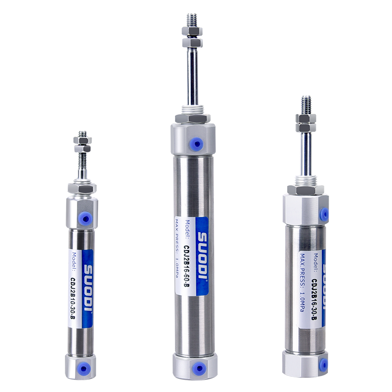 SMC型CJ2B不锈钢迷你气缸CDJ2B16-10/15/20/25/30-40-50-75-B小型 - 图1