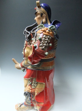 陶瓷石湾公仔关云长工艺品
