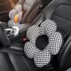 Car Lumbar Seat Back Cushion Houndstooth Flowers