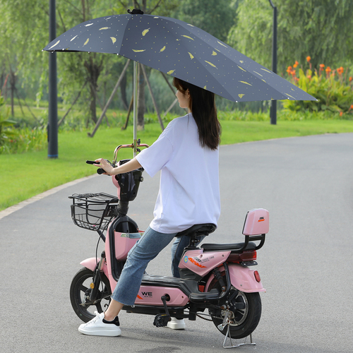 电动车雨伞棚篷可折叠拆卸防晒防紫外线电瓶车踏板专用遮阳伞加长