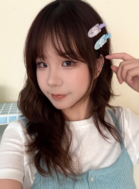 夏季多巴胺果海洋系列发夹少女无痕发卡百搭小清新刘海夹发饰