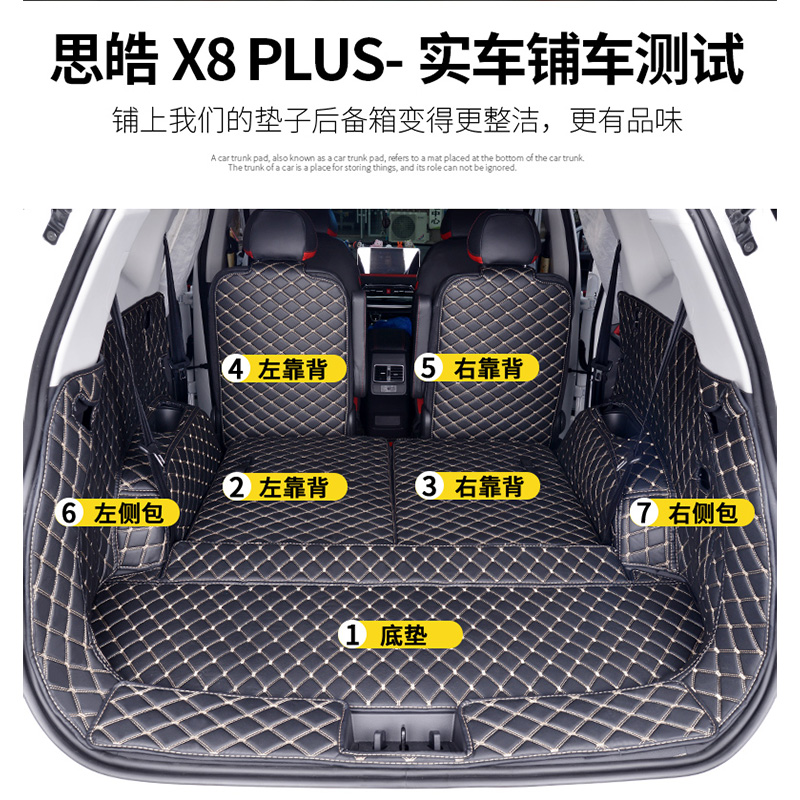 适用于江淮思皓X8plus后备箱垫全包围 思皓X8plus专用尾箱垫防水 - 图1