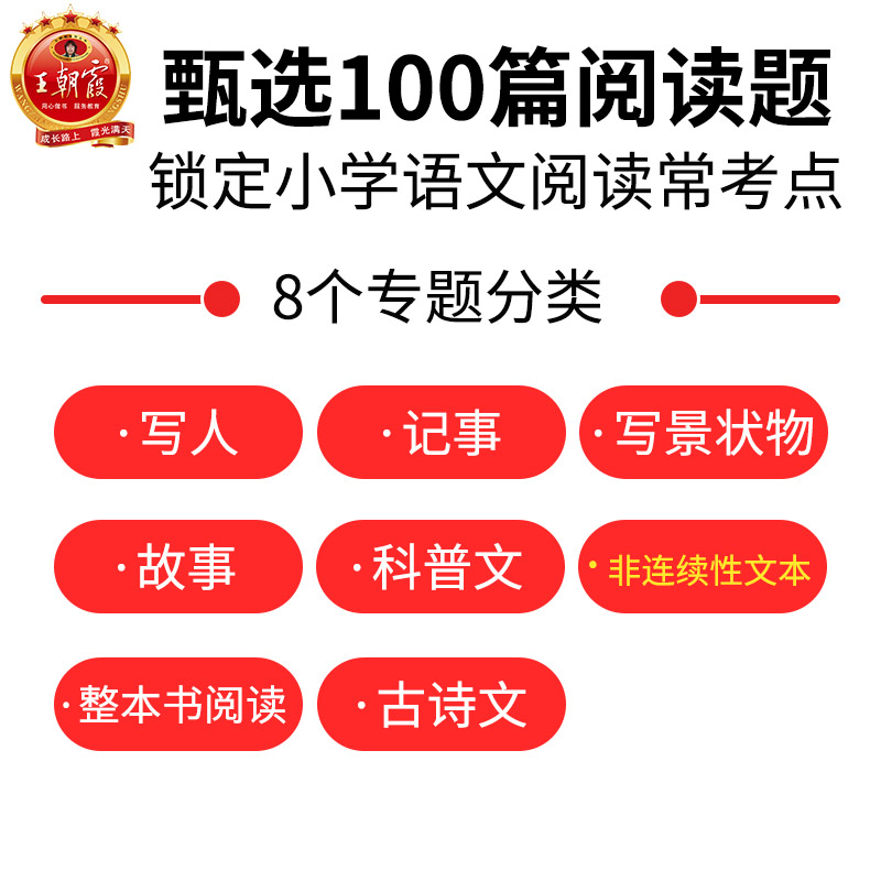 2024新版王朝霞小学语文阅读训练100篇一二三四五六年级超详解小升初古诗文阅读真题基础版提高语文阅读理解专项答题技巧课外书 - 图3