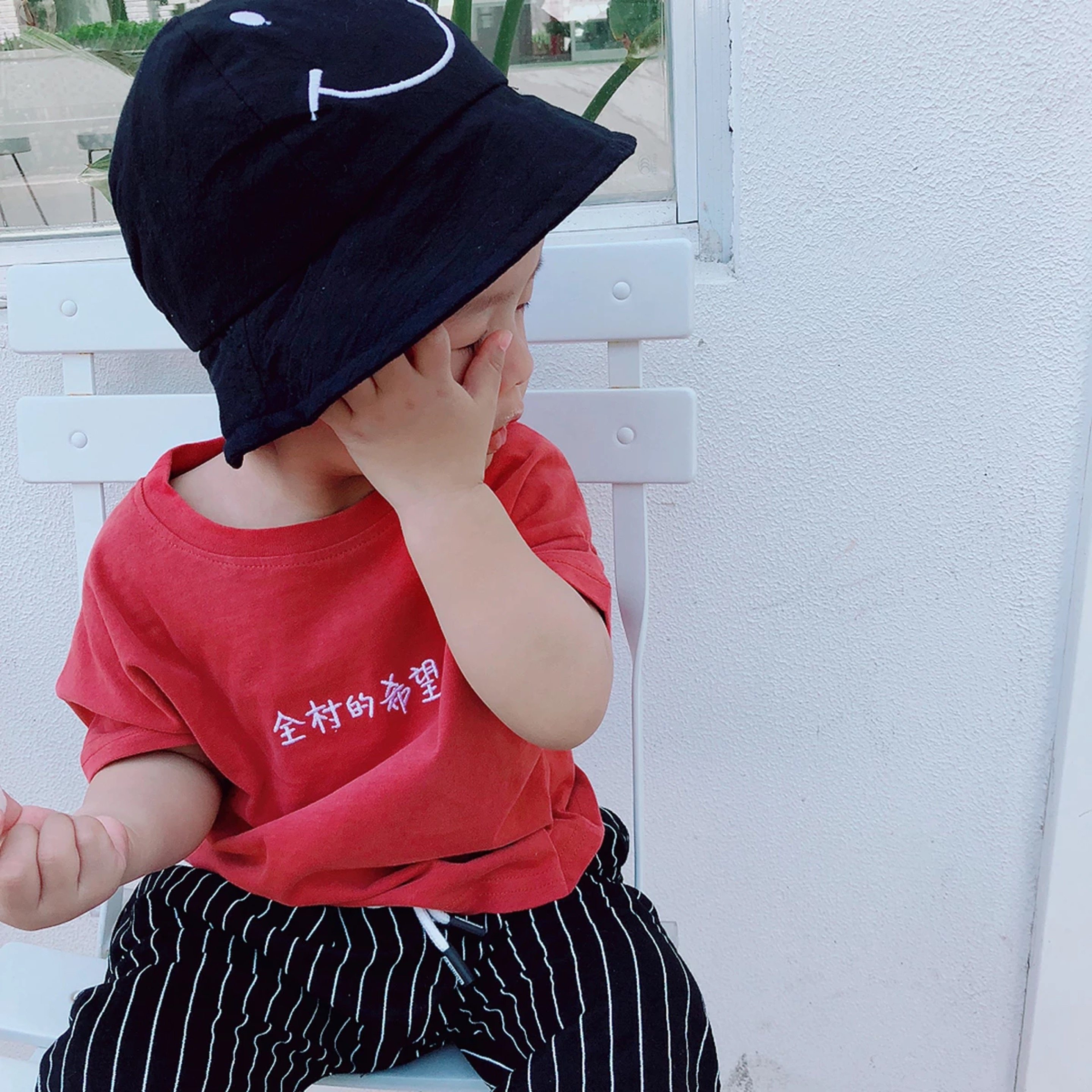 2018童装全村的希望衣服男童T恤短袖3岁姐弟