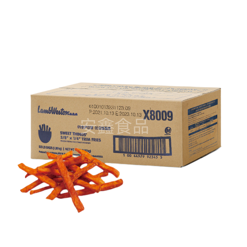 进口蓝威斯顿麦肯美式冷冻油炸X8009商用细粗红薯条零食整箱免邮 - 图3