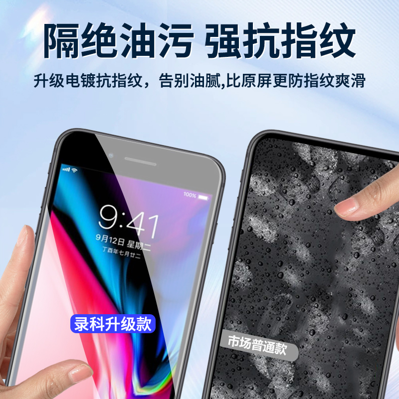 适用苹果8钢化膜8plus手机膜全屏覆盖抗蓝光护眼防指纹iphone8plus高清防摔ip8全包无白边8p新款玻璃保护贴膜 - 图2