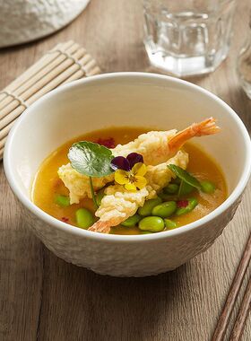 组合分子陶瓷菜岩石冷菜酒店料理创意特色意境餐具碗碗纹摆盘沙拉