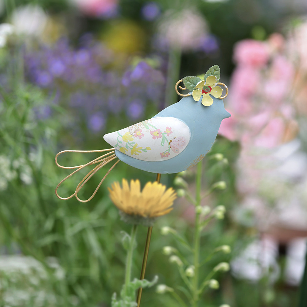 森得源欧式铁艺小鸟花插花盆装饰品半手工立体摆件马卡龙色系地插,淘宝优惠券,粉丝福利购,淘宝优惠卷