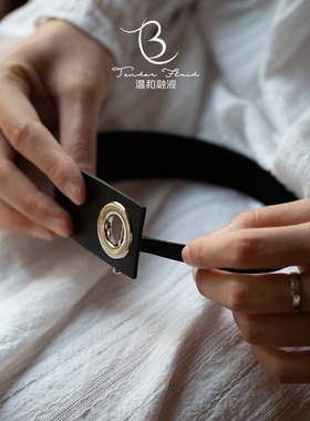 一体式项圈锁骨链choker皮质简单拉拽款