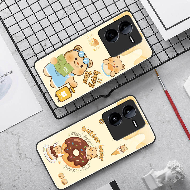 适用iQOOZ8玻璃手机壳Z8x保护套软全包防摔定制薄硅胶黄油小熊直边新款卡通高级简约时尚男女液态创意情侣网,淘宝优惠券,粉丝福利购,淘宝优惠卷