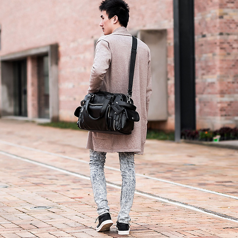 裂狼手提包男旅行男包出差男士包包 裂狼男士包袋