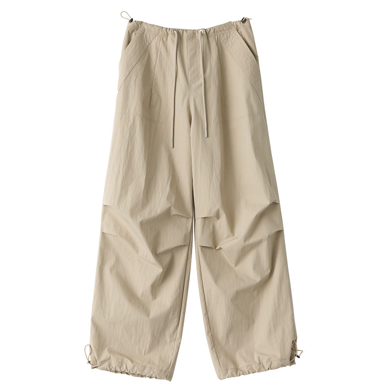 CV大码女装 美式复古宽松系带抽绳阔腿纸袋裤休闲工装裤夏季显瘦,淘宝优惠券,粉丝福利购,淘宝优惠卷