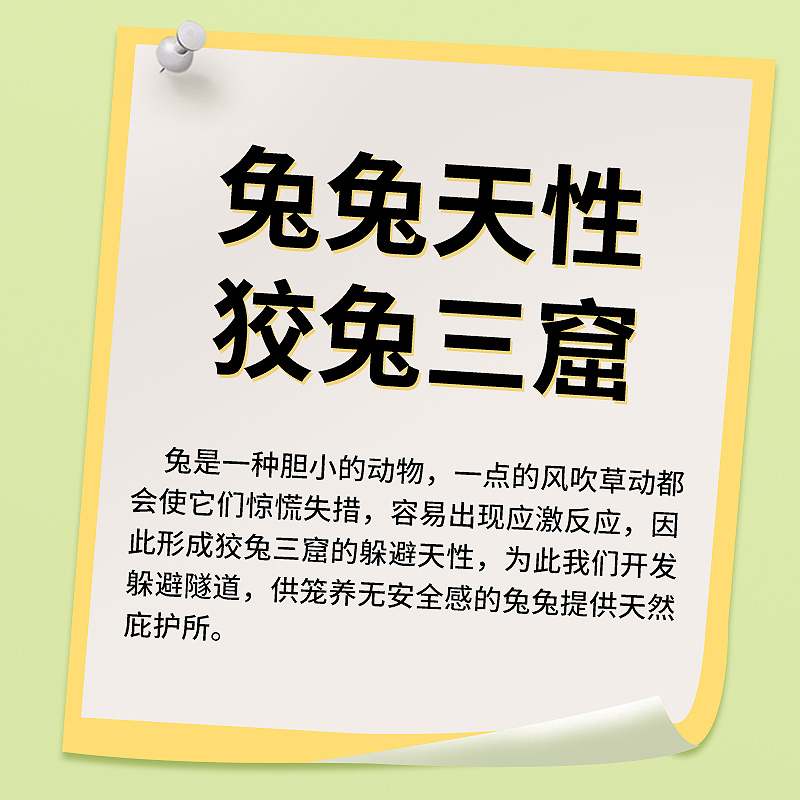 yee兔子躲避隧道玩具宠物兔兔龙猫荷兰猪自嗨玩耍解闷草窝屋用品 - 图0