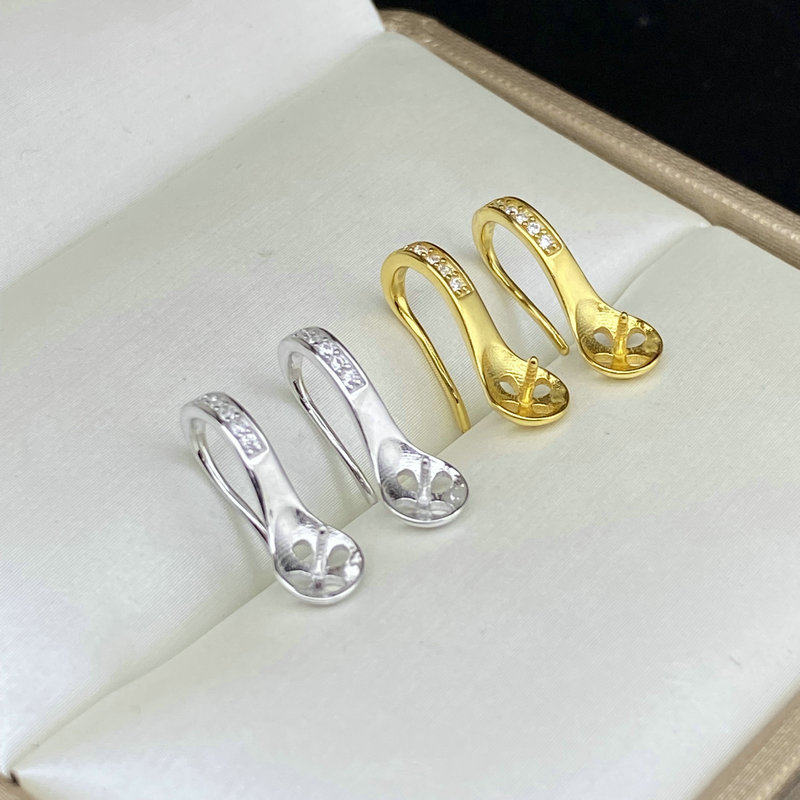 源头工厂s925纯银珍珠耳钩空托配件diy手工耳饰高跟鞋耳环通体银,淘宝优惠券,粉丝福利购,淘宝优惠卷