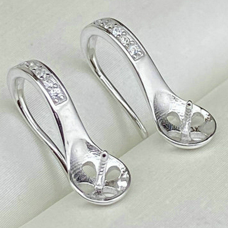 源头工厂s925纯银珍珠耳钩空托配件diy手工耳饰高跟鞋耳环通体银,淘宝优惠券,粉丝福利购,淘宝优惠卷