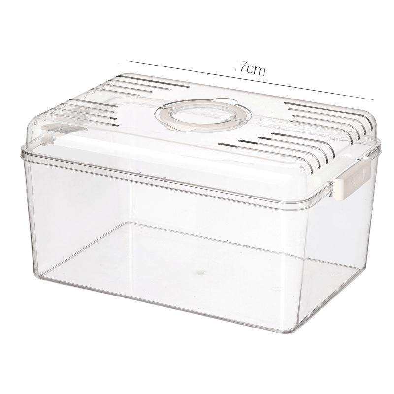 透明带盖手提大别墅寄居蟹造景饲养箱小宠物蟹桌面客厅乌龟饲养缸,淘宝优惠券,粉丝福利购,淘宝优惠卷