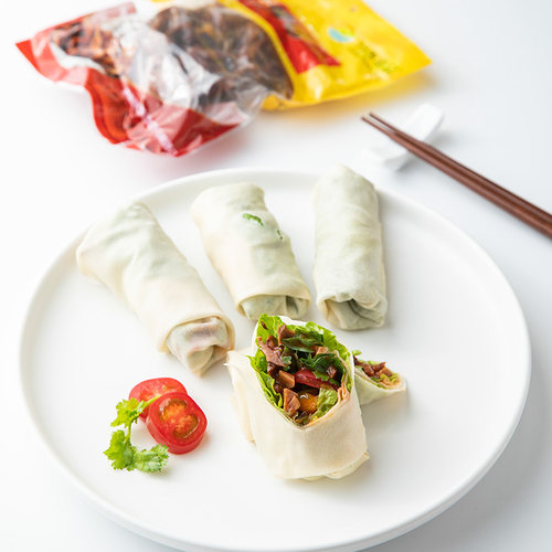 齐善素食素北京烤鸭鹅佛家纯素肉素菜豆制品仿荤官方旗舰食品大全 - 图0