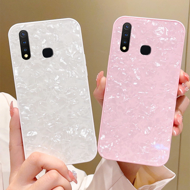 2023年纯色贝壳纹适用vivoz5x手机壳女z5/z5i新款z6硅胶z3/z3i防摔z1/z1i简约t1x/t2x外壳vovo/z3x网红y76s套 - 图1