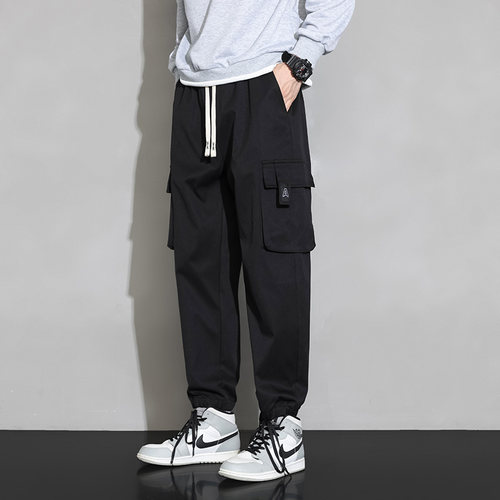 迈特优工装裤子男春季美式高街潮牌束脚休闲运动裤机能冲锋裤 - 图1