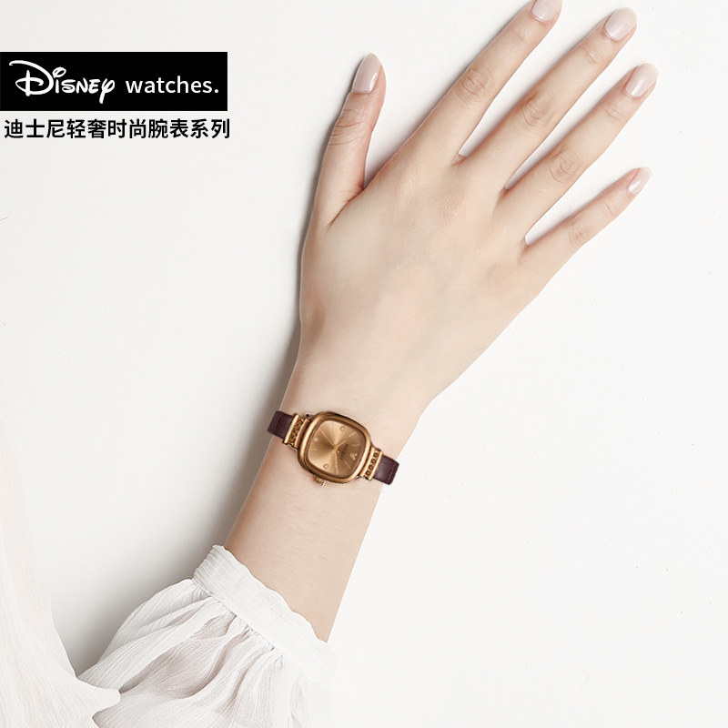 迪士尼女士女款轻奢小众女生手表 蕾航手表国产腕表