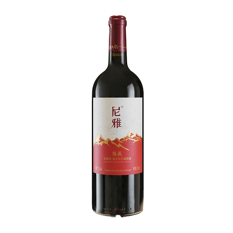 尼雅臻藏赤霞珠·美乐干红葡萄酒12.5度750ml - 图0