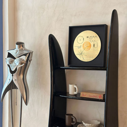 【宇宙唱片】黄铜潮流现代艺术极简装置挂画家居设计师小众装饰画 - 图1