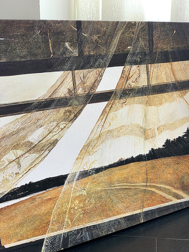 海风 安德鲁怀斯小众卧室挂画 客厅餐厅沙发背景墙装饰抽象艺术画 - 图0