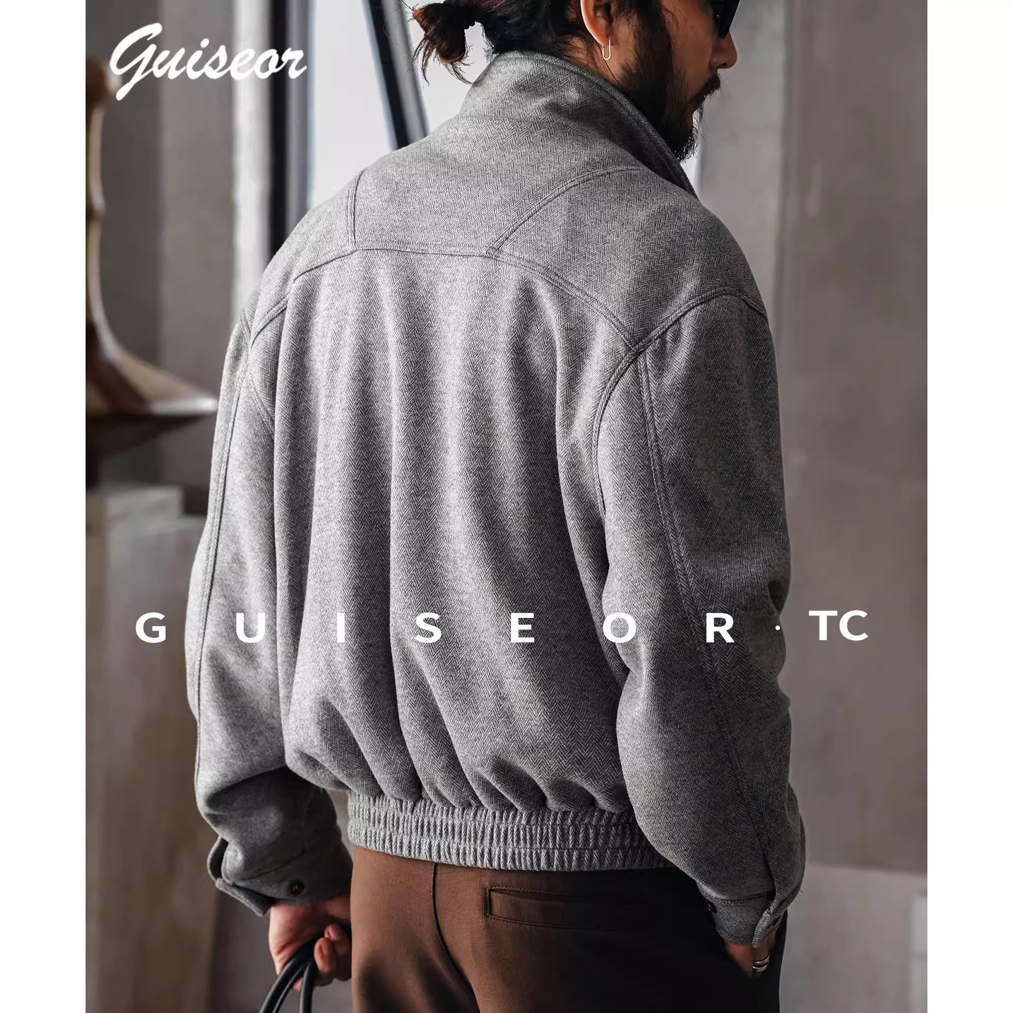 大码复古羊毛混纺老钱风毛呢夹克男士春秋新款宽松美式休闲外套男,淘宝优惠券,粉丝福利购,淘宝优惠卷