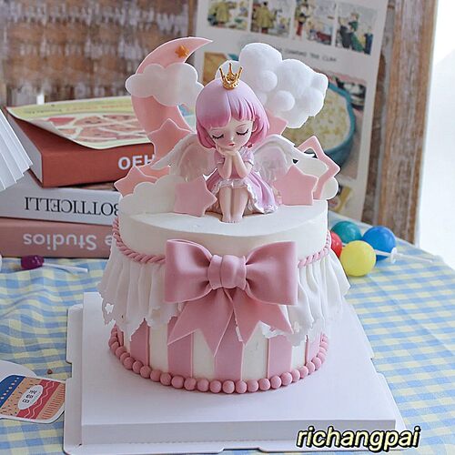 蜜雪儿公主蛋糕装饰品摆件网红仙女宝贝可爱女孩天使生日烘焙插件 - 图1