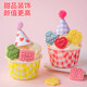 Internet celebrity colorful butter biscuit cake decoration love gift box shape biscuit children's birthday dessert plug-in