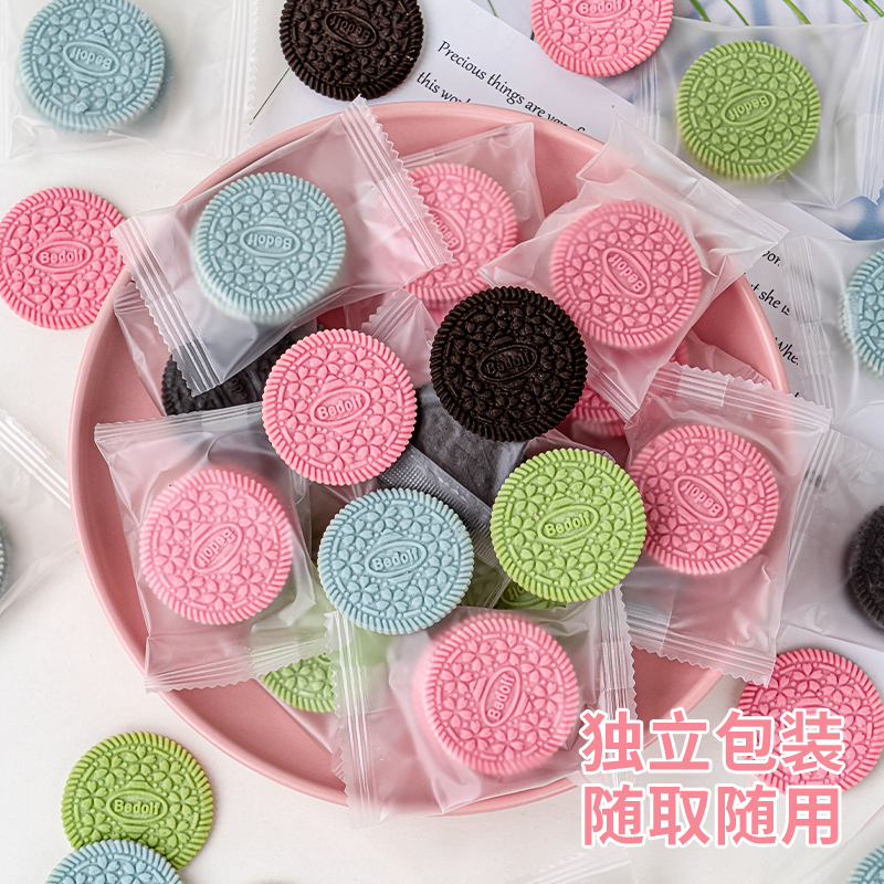 Internet celebrity big round cookie cake decoration in various colors