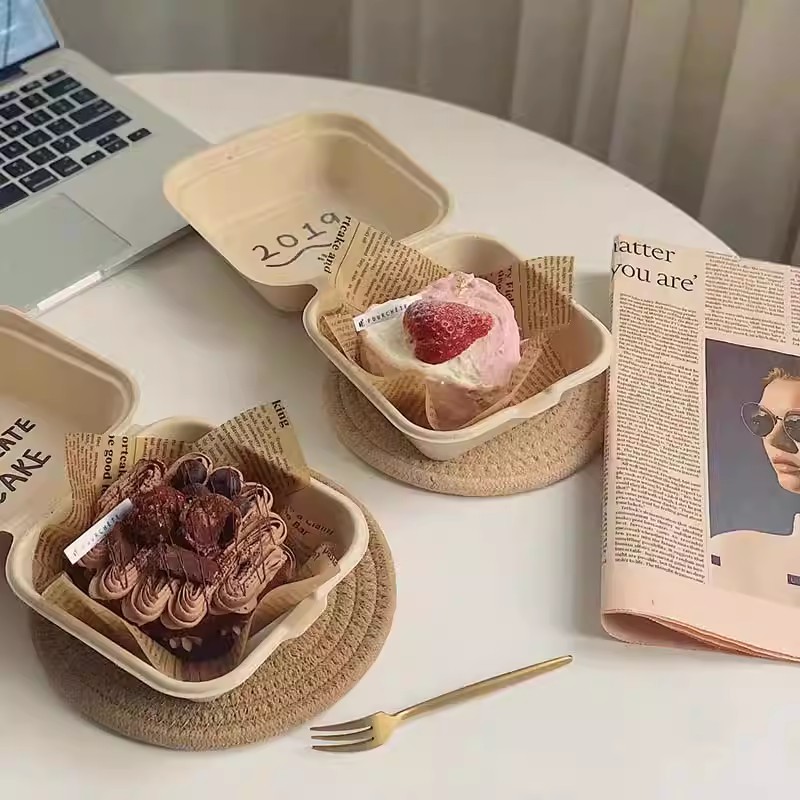 网红便当盒舒芙蕾蛋糕纸浆一次性打包盒春游野餐甜品点心包装盒,淘宝优惠券,粉丝福利购,淘宝优惠卷