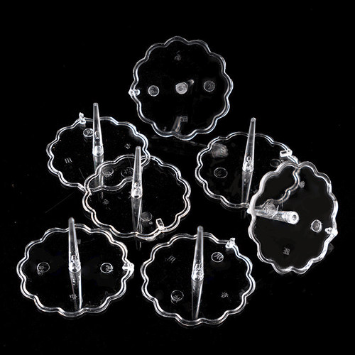 透明塑料底座公仔摆件固定器蛋糕装饰底托插件生日情景配件加厚 - 图3