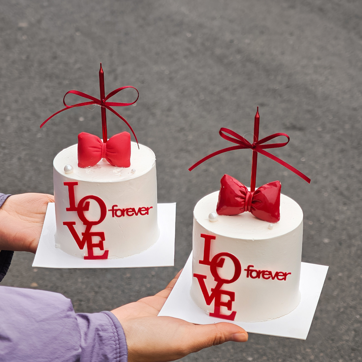 2.14情人节红色蝴蝶结蛋糕装饰LOVE forever亚克力情侣表白插件,淘宝优惠券,粉丝福利购,淘宝优惠卷