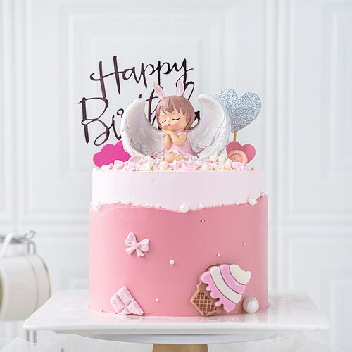 烘焙蛋糕装饰品网红安妮天使宝贝可爱萌系女孩儿童生日插件摆件 - 图2