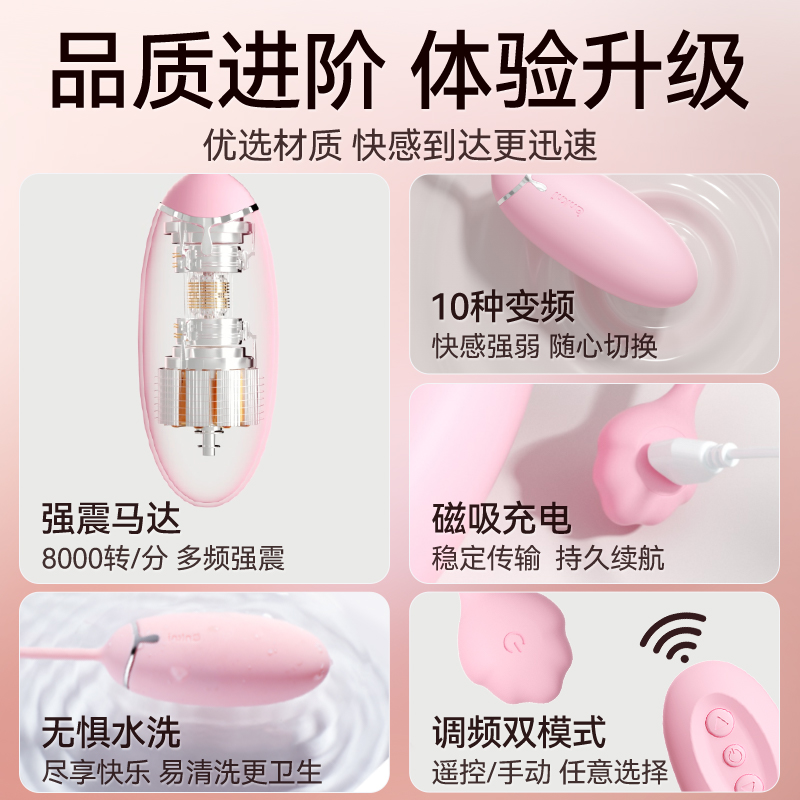 跳蛋女性强震无线遥控舔阴自慰器高潮成人玩具情趣女用品外出穿戴 - 图2