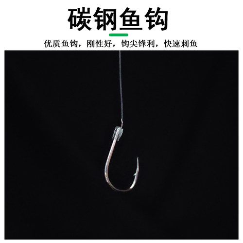 100付鱼钩成品套装绑好子线双钩伊势尼鲫鱼钩有倒刺伊豆金袖渔具 - 图2