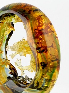 古法琉璃办公室风水招财摆件奖杯