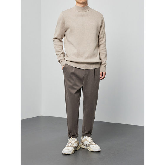 Momax men's spring and autumn self-heating turtleneck sweater