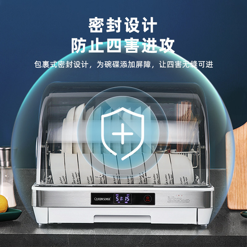 德国帝盛家用小型迷你免沥水消毒柜 queensense电器商用消毒柜