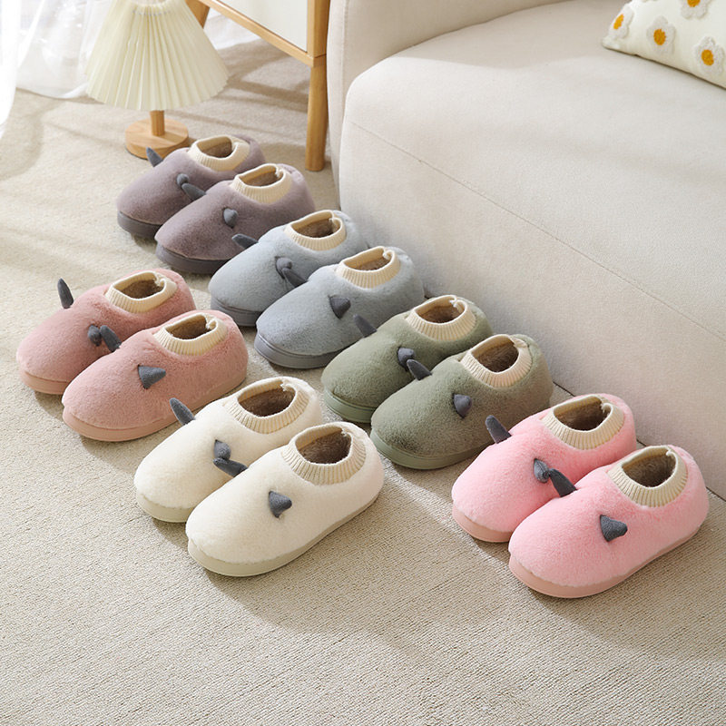 撸猫感棉拖鞋女冬天包跟可外穿防滑加厚底可爱毛毛绒保暖月子棉鞋,淘宝优惠券,粉丝福利购,淘宝优惠卷