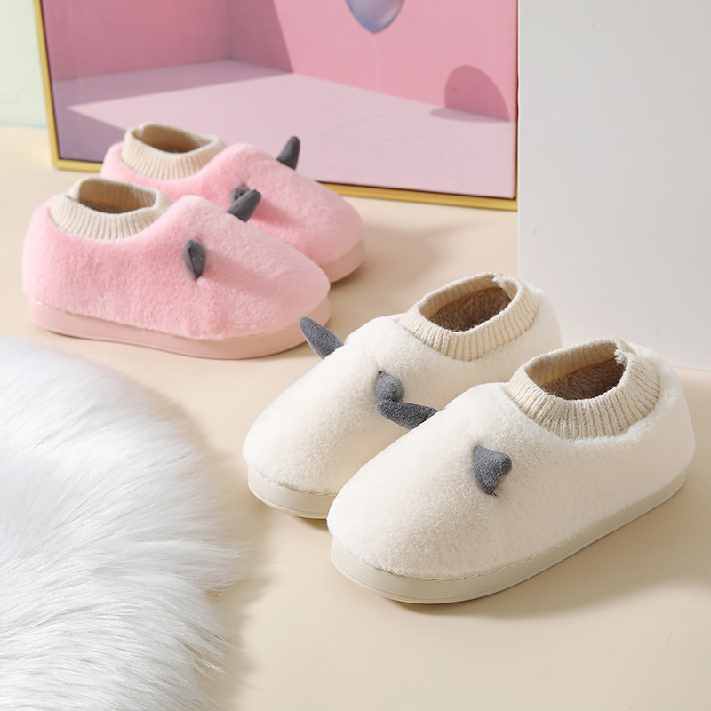 撸猫感棉拖鞋女冬天包跟可外穿防滑加厚底可爱毛毛绒保暖月子棉鞋,淘宝优惠券,粉丝福利购,淘宝优惠卷
