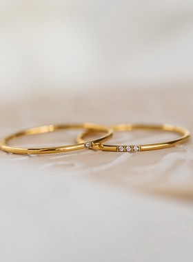 极细！怒推不掉色锆石女ins日式